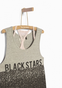 Preview: WAY by IKKS Tom Boy 2in1 Top gris chiné